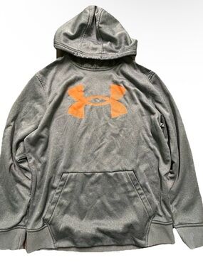 Men’s Under Armour Loose Grey Sweatshirt Hoodie Cold Gear Size Large